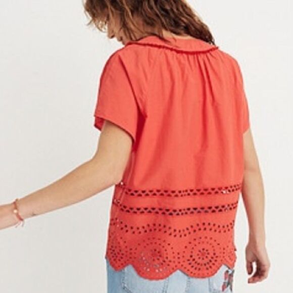 NWT Madewell Angelica eyelet top. XXS - Picture 6 of 7